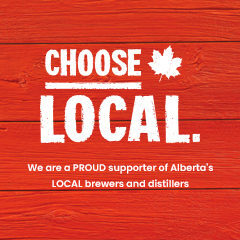Test reading " Choose Local and We are a PROUD supporter of Alberta's LOCAL brewers and distillers